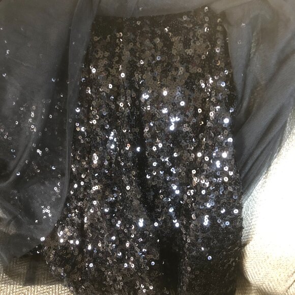 NWT French Connections Size 2 Black Sequin and Tulle Mini Party Dress - Picture 15 of 15